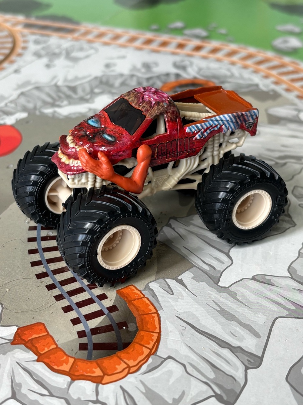Monster Jam Red Zombie truck 1:64 Scale